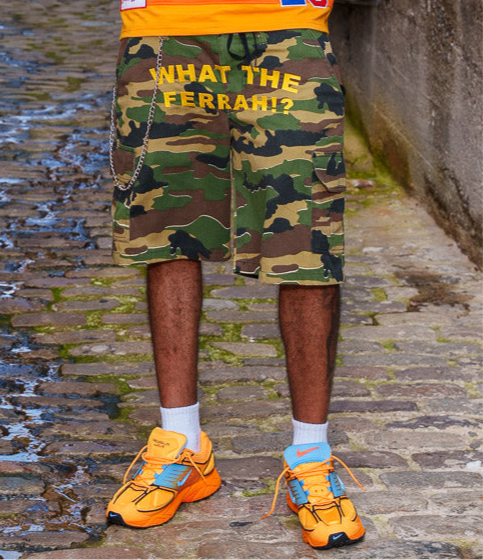 “What The Ferrah!?” Camo Shorts